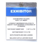 Badge Holder CUSTOM Conference 3" X 4"  - 100 pack